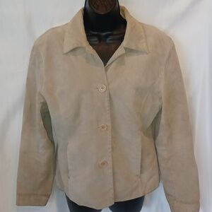 Bagatelle Anthropologie Nude Leather Jacket Pockets Medium